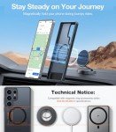 TORRAS Strong Magnetic & Seamless Stand for Samsung Galaxy S25 Ultra Case, Fit for MagSafe, Mil-Grade Drop Protection, Adjustable Kickstand for Samsung Galaxy S25 Ultra Case, Slim Frosted Matte Black