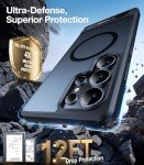 TORRAS Strong Magnetic & Seamless Stand for Samsung Galaxy S25 Ultra Case, Fit for MagSafe, Mil-Grade Drop Protection, Adjustable Kickstand for Samsung Galaxy S25 Ultra Case, Slim Frosted Matte Black