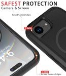 Diverbox for iPhone 16e Case [Compatible with MagSafe] [Shockproof] [Dropproof] [with Screen Protector ] Heavy Duty Protection Phone Case Cover for Apple iPhone 16e 2025 6.1 inch (Black)