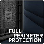 ENCASED Falcon Armor for Motorola Edge 5G UW Case with Built-in Screen Protector, Protective Heavy Duty Phone Case for Moto Edge 2021 (Black)