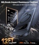 TORRAS Magnetic & Stand for Google Pixel 9 Pro Case/Pixel 9 Case, Fit for MagSafe, 12FT Mil-Grade Drop Protection, Slim Fit for Google Pixel 9/9 Pro Phone Case with Built-in Kickstand, Black