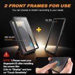 TONGATE for Samsung Galaxy S25 Ultra Case, [Built-in Slide Camera Cover & Screen Protector] [2 Front Frames] Full-Body Heavy Duty Shockproof S25 Ultra Phone Case with Stand & Belt Clip Holster, Black
