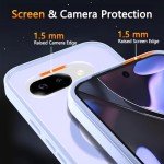 for Google Pixel 9a Case, Magnetic Phone Case with 1 Screen Protector [Military Grade Protection] [Compatible with MagSafe] Translucent Matte Protective Cover for Pixel 9a, Lavender Purple