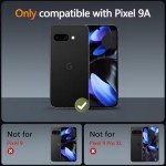 for Google Pixel 9a Case, Magnetic Phone Case with 1 Screen Protector [Military Grade Protection] [Compatible with MagSafe] Translucent Matte Protective Cover for Pixel 9a, Lavender Purple