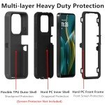 for Motorola Moto G 5G 2025 Case, Defender Case Heavy Duty Shockproof Dustproof 3 in 1 Rugged Protective Phone Cover for Moto G 2025 (Black)