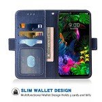 Phone Case for LG G8 ThinQ Folio Flip Wallet Case,PU Leather Credit Card Holder Slots Full Body Protection Kickstand Hard Hybrid Protective Phone Cover for LGG8 Thin Q G 8 G8thinq LGG8thinq Dark Blue