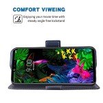 Phone Case for LG G8 ThinQ Folio Flip Wallet Case,PU Leather Credit Card Holder Slots Full Body Protection Kickstand Hard Hybrid Protective Phone Cover for LGG8 Thin Q G 8 G8thinq LGG8thinq Dark Blue