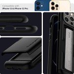 Spigen Slim Armor CS iPhone 12/12 Pro Case - Black, Extreme Protection, Metallic Finish