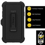 OtterBox iPhone 11 Defender Series Case - Black, Rugged & Durable, with Port Protection, Includes Holster Clip Kickstand