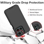 for Motorola Moto G 5G 2025 Case, Defender Case Heavy Duty Shockproof Dustproof 3 in 1 Rugged Protective Phone Cover for Moto G 2025 (Black)