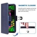 Phone Case for LG G8 ThinQ Folio Flip Wallet Case,PU Leather Credit Card Holder Slots Full Body Protection Kickstand Hard Hybrid Protective Phone Cover for LGG8 Thin Q G 8 G8thinq LGG8thinq Dark Blue