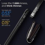 Spigen Slim Armor CS iPhone 12/12 Pro Case - Black, Extreme Protection, Metallic Finish