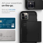 Spigen Slim Armor CS iPhone 12/12 Pro Case - Black, Extreme Protection, Metallic Finish