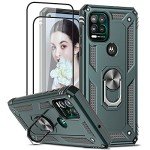 LeYi for Moto G Stylus 5G Case, Motorola G Stylus 5G Case with [2 Pack] Tempered Glass Screen Protector, [Military Grade] Protective Phone Case Cover with Kickstand for Motorola G Stylus 5G, Green