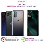 LeYi for Moto G Stylus 5G Case, Motorola G Stylus 5G Case with [2 Pack] Tempered Glass Screen Protector, [Military Grade] Protective Phone Case Cover with Kickstand for Motorola G Stylus 5G, Green