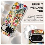 MOSNOVO Case for Google Pixel 9 & Pixel 9 Pro, [Buffertech 6.6ft Military-Grade Drop Protection] [Anti Peel Off Tech] Clear TPU Bumper Phone Case Cover Design - in The Garden