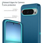 I-HONVA for Google Pixel 9 Pro XL Case Shockproof Dust/Drop Proof 3-Layer Full Body Protection [Without Screen Protector] Rugged Heavy Duty Cover Case for Google Pixel 9 Pro XL,Turquoise