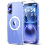 TAURI 3 in 1 for iPhone 16 Case, Compatible with MagSafe [Anti-Yellowing] with 2X Screen Protectors, Military-Grade Protection, Shockproof Slim Magnetic Phone Case for iPhone 16 6.1", Clear
