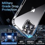 CASEKOO for iPhone 13 Pro Case Crystal Clear, [Not Yellowing][Military-Drop Protection] Protective Shockproof for iPhone 13 Pro PhoneCase 6.1 inch 2021, Clear