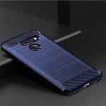 Phone Case for LG G8 ThinQ with Tempered Glass Screen Protector Cover and Cell Accessories Slim Thin Soft TPU Silicone Rugged Rubber Protective LGG8 Thin Q G 8 LG8 G8thinq LGG8thinq 8G Cases Men Blue