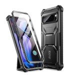 i-Blason Armorbox for Google Pixel 9 Case/Pixel 9 Pro Case [Built-in Screen Protector & Kickstand] [Support Fingerprint ID] Full-Body Military Protection Phone Case for Pixel 9 / Pixel 9 Pro, Black