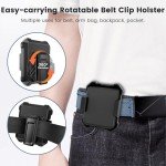 Caka for Motorola Razr 2024 Case with Clip, Moto Razr 2024 Case with Screen Protector [Not fit Razr Plus 2024], Slim Thin Flip Phone Cover and Belt Hip Holster Combo Accessories for Razr 50 - Black