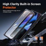 TONGATE Magnetic for Pixel 9 Pro Fold Case with Stand, [Compatible with MagSafe] Rugged Google 9Pro Fold Phone Case Built in Screen Protector & Hinge Protection for Google Pixel Fold 2 2024 8", Black