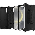 OtterBox Samsung Galaxy S24 Defender Series Case - Black, Rugged & Durable, with Port Protection, Includes Holster Clip Kickstand
