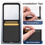 Caka for Motorola Razr 2024 Case with Clip, Moto Razr 2024 Case with Screen Protector [Not fit Razr Plus 2024], Slim Thin Flip Phone Cover and Belt Hip Holster Combo Accessories for Razr 50 - Black