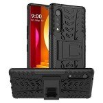 Yiakeng Cellular Phone Case, Shockproof Slim Protective with Kickstand for LG Velvet 5G (Black)