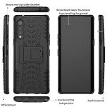 Yiakeng Cellular Phone Case, Shockproof Slim Protective with Kickstand for LG Velvet 5G (Black)