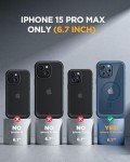 Miracase Magnetic for iPhone 15 Pro Max Case 6.7'' [Compatible with Magsafe] Full-Body Drop Proof Bumper Phone Case for iPhone 15 Pro Max with Built-in 9H Tempered Glass Screen Protector,Blue