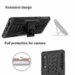 Yiakeng Cellular Phone Case, Shockproof Slim Protective with Kickstand for LG Velvet 5G (Black)