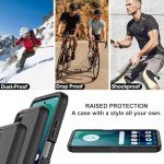 Annymall for Motorola Moto G 5G 2024 Case with 2 Screen Protector,Full Body Shockproof Drop Protection Dustproof Heavy Duty 3-Layer Military Rugged Durable Defender Cover (Black)