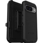 OtterBox Google Pixel 9 & 9 Pro Defender Series Case - BLACK, rugged & durable, with port protection, includes holster clip kickstand (Ships in Polybag)
