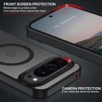 BENTOBEN Magnetic for Google Pixel 9 Pro XL Case, Pixel 9ProXL Phone Case Compatible with MagSafe, Translucent Matte Slim Shockproof Protective Magnetic Cover for Google 9 ProXL 6.8 inch, Black