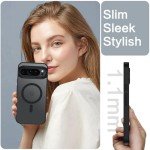 BENTOBEN Magnetic for Google Pixel 9 Pro XL Case, Pixel 9ProXL Phone Case Compatible with MagSafe, Translucent Matte Slim Shockproof Protective Magnetic Cover for Google 9 ProXL 6.8 inch, Black