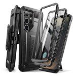 SUPCASE for Samsung Galaxy S25 Ultra Case with Stand (Unicorn Beetle Pro), [2 Front Frames] [Built-in Screen Protector & Belt-Clip] Military-Grade Protection Phone Case for S25 Ultra 6.9 Inch, Black