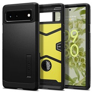 Spigen Tough Armor [Extreme Protection Tech] Designed for Google Pixel 6 Case (2021) - Black
