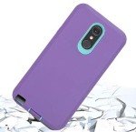 Annymall Hybrid High Impact Resistant Rugged Full-Body Shockproof Tri-Layer Heavy Duty Case with Built-in Screen Protector for LG Stylo 4/ LG Stylo 4 Plus (Purple)