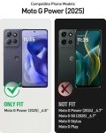Poetic Revolution Case for Motorola Moto G Power 5G 2025 [Not Fit 2024 Version], [Slide Camera Cover], Full-Body Military Grade Shockproof Cover with Kickstand and Built-in-Screen Protector, Black