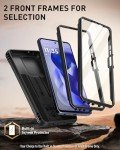 Poetic Revolution Case for Motorola Moto G Power 5G 2025 [Not Fit 2024 Version], [Slide Camera Cover], Full-Body Military Grade Shockproof Cover with Kickstand and Built-in-Screen Protector, Black