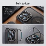 ESR for iPhone 14 Pro Max Case with Stand, Compatible with MagSafe, Full-Body Military-Grade Drop Proof Case with Built-in 9H+ Tempered Glass Screen Protector, Armor Series, Clear Black