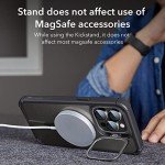 ESR for iPhone 14 Pro Max Case with Stand, Compatible with MagSafe, Full-Body Military-Grade Drop Proof Case with Built-in 9H+ Tempered Glass Screen Protector, Armor Series, Clear Black