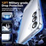 SPIDERCASE Magnetic for Samsung Galaxy S25 Case, [3 Stand Ways][ Military Grade Drop Protection] with Invisible Stand Shockproof Slim Case for Samsung Galaxy S25 6.2", Clear