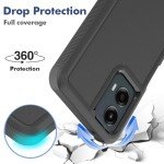 for Moto G 5G 2024 Case, [Military Grade Drop Tested] with Screen Protector, Dual Layer Protective Heavy Duty Cell Phone Cover Non-Slip Shockproof Case for Motorola Moto G 5G 2024 (Black)