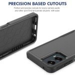 for Moto G 5G 2024 Case, [Military Grade Drop Tested] with Screen Protector, Dual Layer Protective Heavy Duty Cell Phone Cover Non-Slip Shockproof Case for Motorola Moto G 5G 2024 (Black)