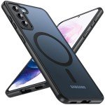 Hensinple for Samsung Galaxy S21 Case with 200% Stronger Magnetic,Military-Grade Drop Protection s21 Phone Case-Anti-Scratch & Anti-Fingerprint Matte, Skin-Friendly Galaxy s21 5g case[6.2"]-Black
