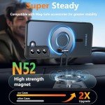 Hensinple for Samsung Galaxy S21 Case with 200% Stronger Magnetic,Military-Grade Drop Protection s21 Phone Case-Anti-Scratch & Anti-Fingerprint Matte, Skin-Friendly Galaxy s21 5g case[6.2"]-Black