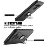 lovpec Case for LG K51 with Soft TPU Screen Protector, Ring Holder Kickstand Shockproof Protective Phone Cover Case Compatible with LG K51/for LG Q51/for LG Reflect (Black)